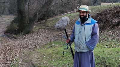 In the Fields of San Isidro with monk